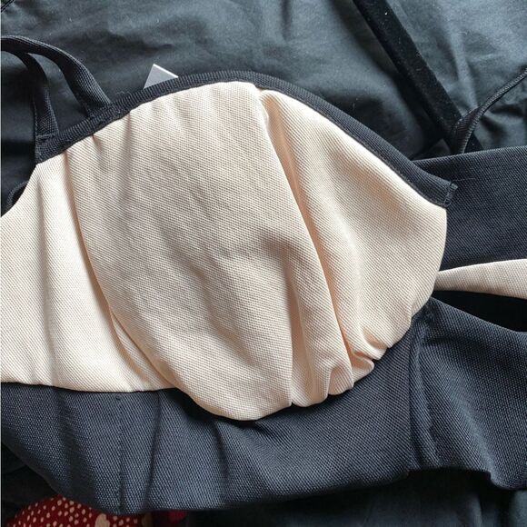 Auteur contrast balcony top blush black bra camisole bustier Revolve XL NWT - Picture 11 of 11